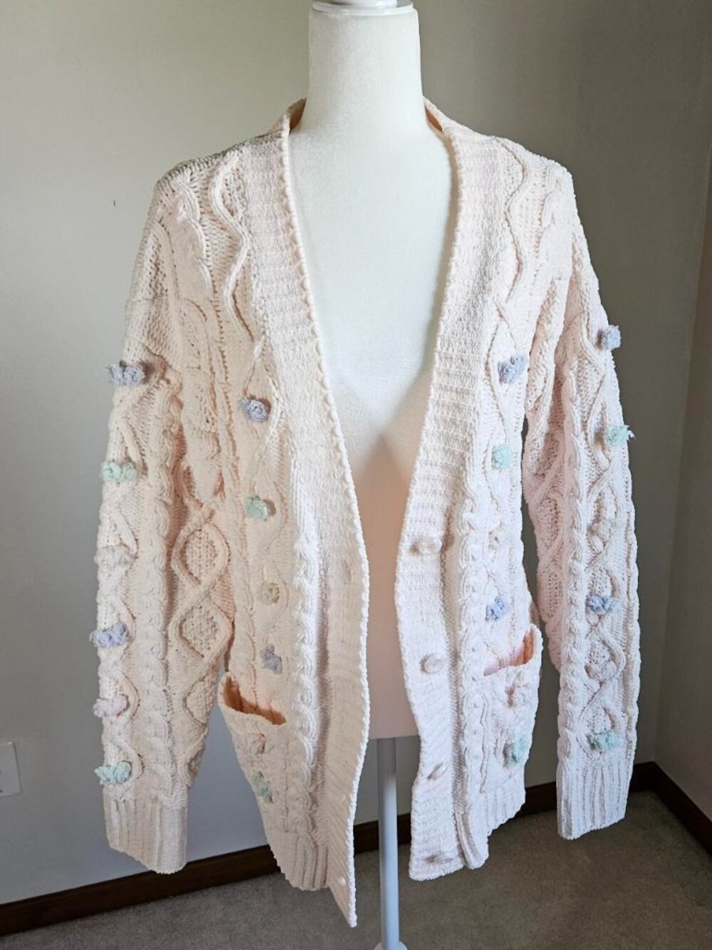 POL Women's Pink and Purple Cardigan